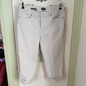 NYDJ Women's Light Beige Ankle Jeans